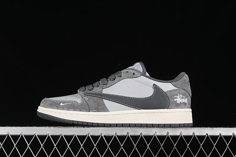 All Categories Air Jordan Jordan Series Basketball Shoes Air Jordan 1 Low High-end Customized Low-top Shoes Travis Scott x Fragment Design x Air Jordan 1 Low OG SP AJ1 Joe 1 Stussi Joint-Meteo Gray Low-top Cultural Casual Shoes SJ2068-120